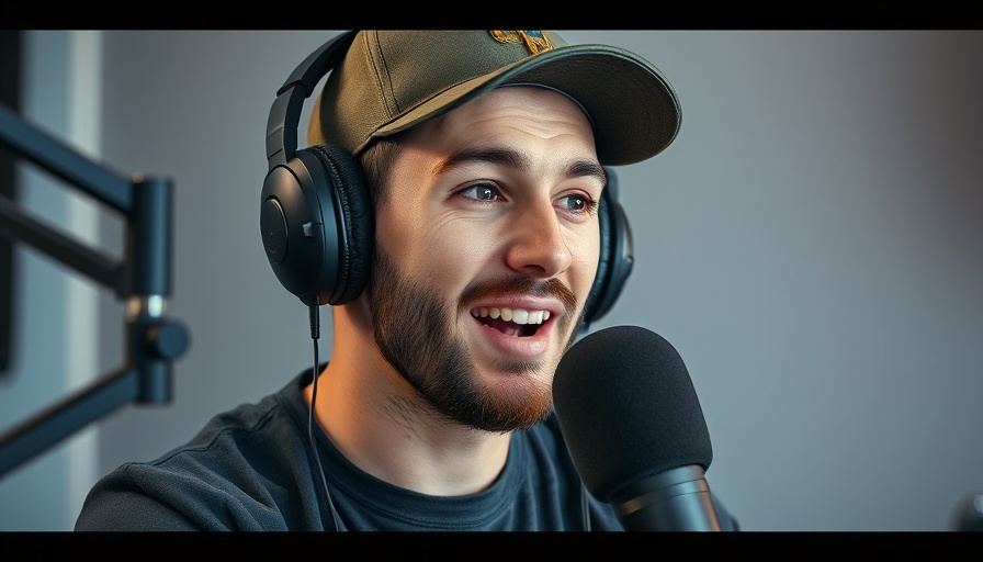 Live Q&A session on using AI for business growth, man with headphones.