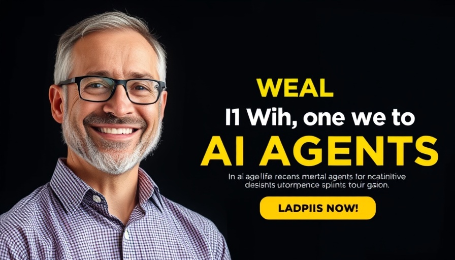 AI Agents you should know: Event banner with smiling man and text details.