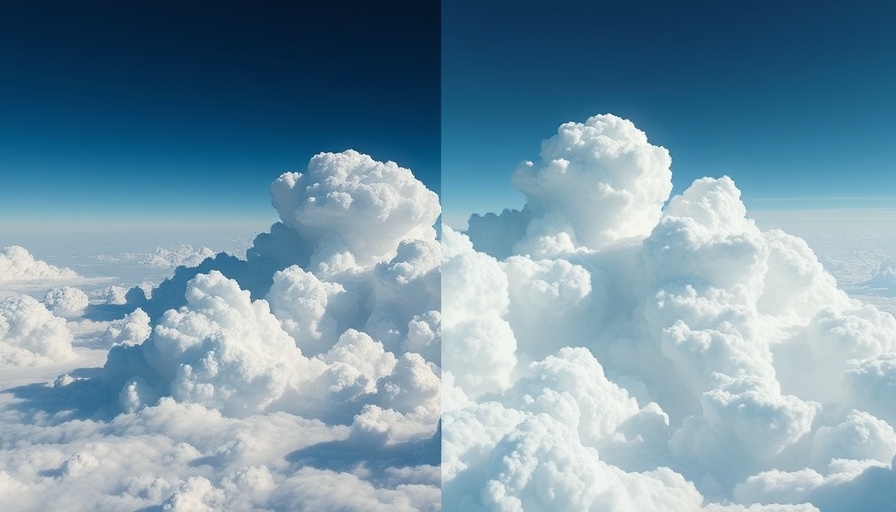Comparison of cloud simulations from 2008 to 2025 showing detail advancement in billion particle asteroid simulation.