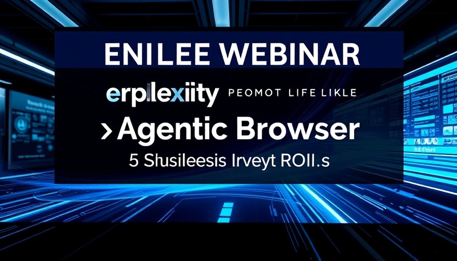 Business webinar promo slide: Perplexity Comet use cases.