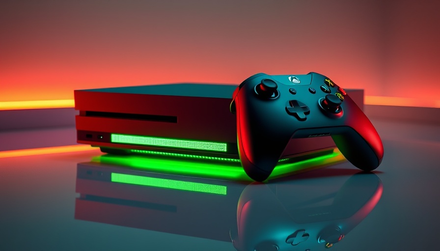 Sleek Xbox console and controller with green-red glow, Xbox price increase.