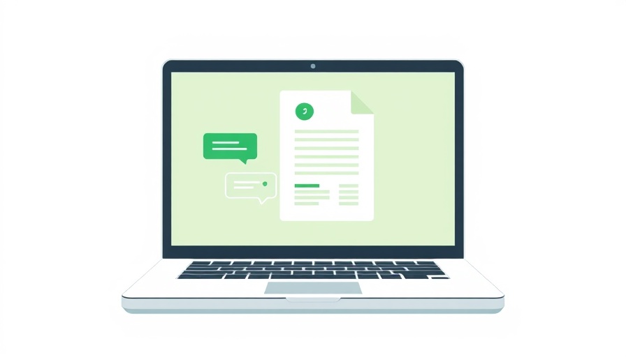 AI automation concept with laptop and digital document