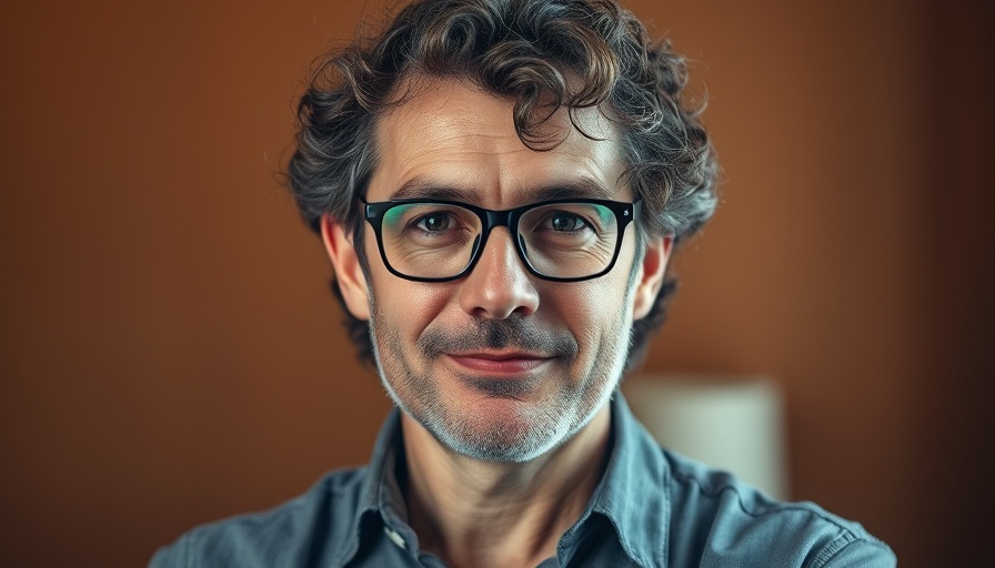 Portrait of a middle-aged man with glasses and curly hair, latest AI news 2025