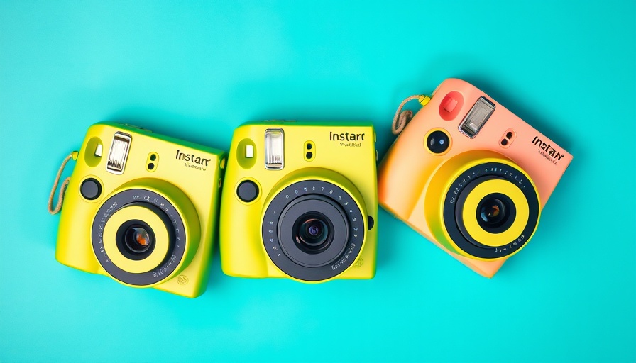 Best instant cameras for 2025 against a turquoise gradient background.