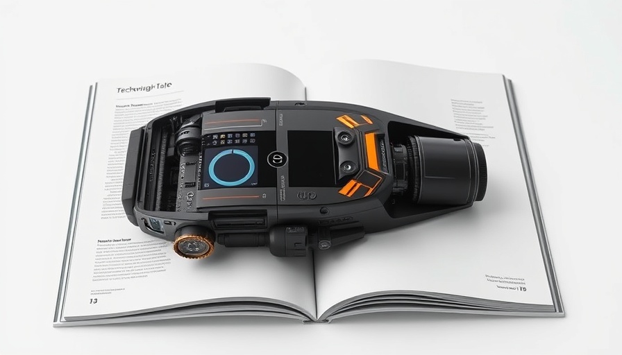Futuristic tech gadget in an open magazine, best new tech gadgets 2025.