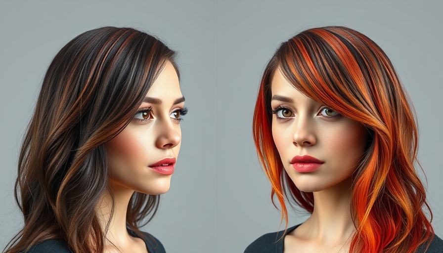 Contrasting realistic and colorful polygonal hair mesh rendering styles