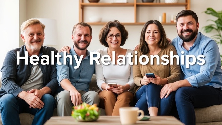 Friendly people promoting family dynamics and mental health through open communication.