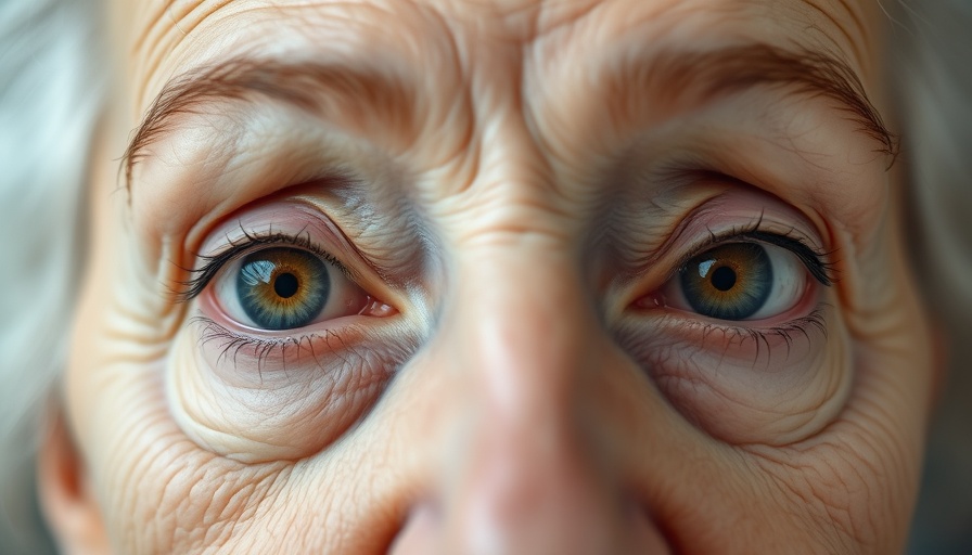 Close-up of aging eyes highlighting vision clarity for fatty acid benefits.