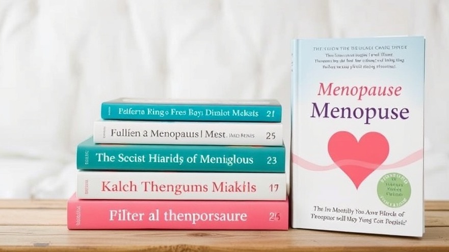 Books promoting menopause awareness at Diane Danzebrink events for women's health.