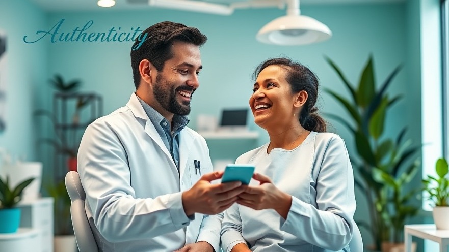 Authentic personal branding for dentists in a welcoming clinic setting.