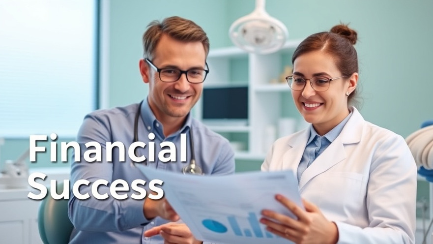 Confident dentist discusses cash flow management with a patient in a bright dental office.