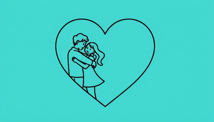 Minimalist family line drawing, heart shape, impact of yelling at children.
