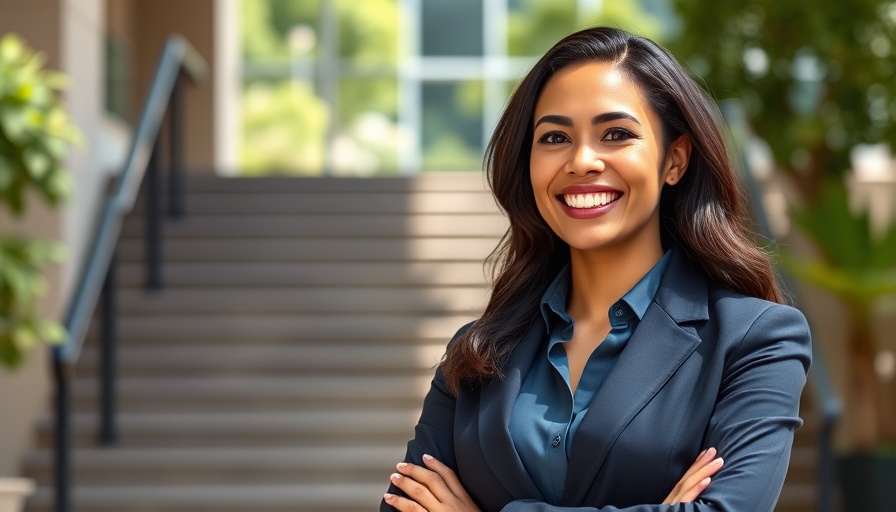 Professional woman smiling outdoors to reactivate dormant patients.