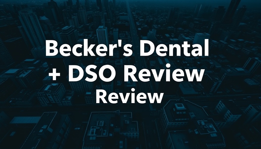 ADEX merger impact on dental licensure: aerial city view with text.