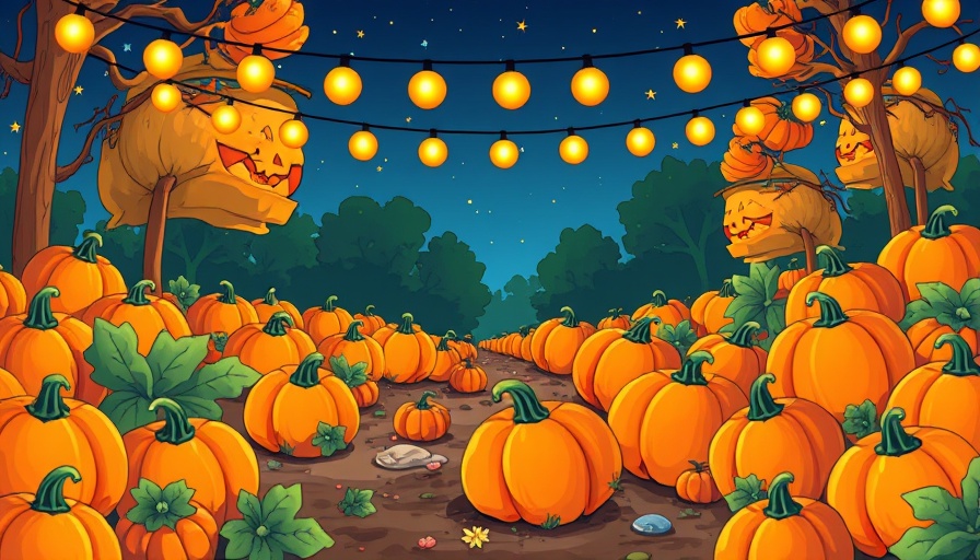 Illustration promoting Atlanta free events like a pumpkin fest.