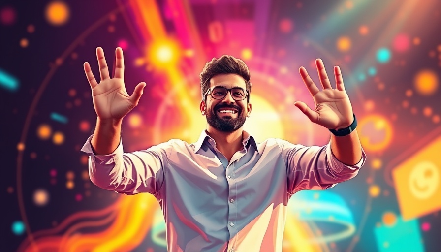 Vibrant illustration of emerging tech trends with abstract design.