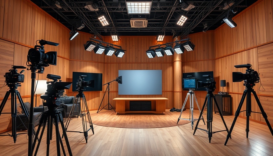 Modern TV studio setup for 'Meet the Drapers' pitch show insights.