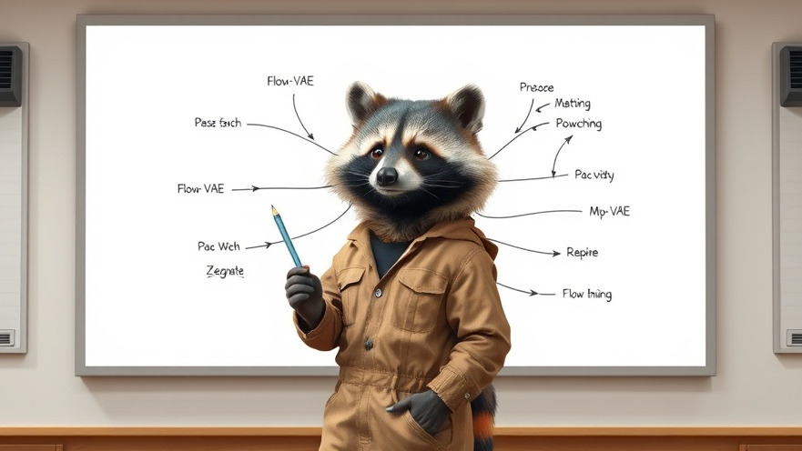 Raccoon in a jumpsuit illustrates zero-shot voice cloning technology with soft pastel colors.