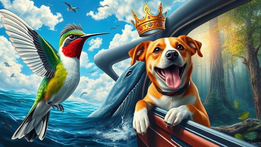 Dynamic surrealistic painting showcasing AI applications in industries through vibrant scenes.