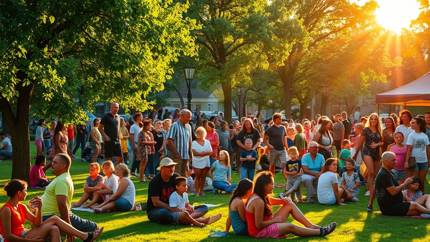 Families enjoying free community events in a vibrant Atlanta park this summer.