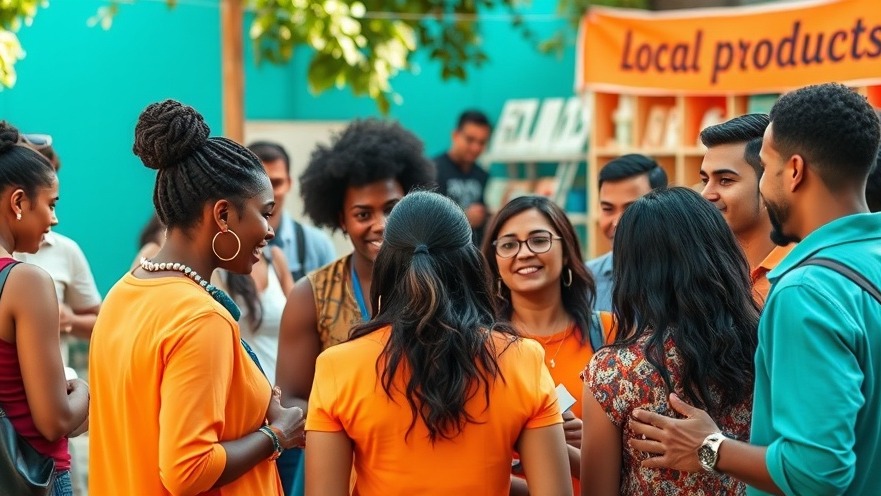 Small business owners networking at a vibrant community event in DeKalb County.