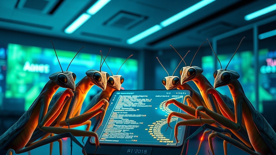 Diverse mantis professionals collaborate on AI-powered fraud detection in a high-tech office.