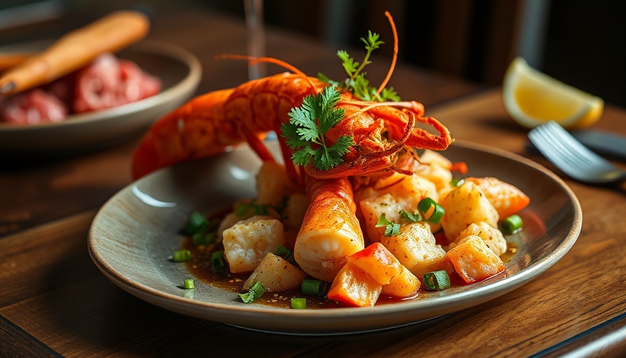 Gourmet lobster dish at one of the best new restaurants in Miami.