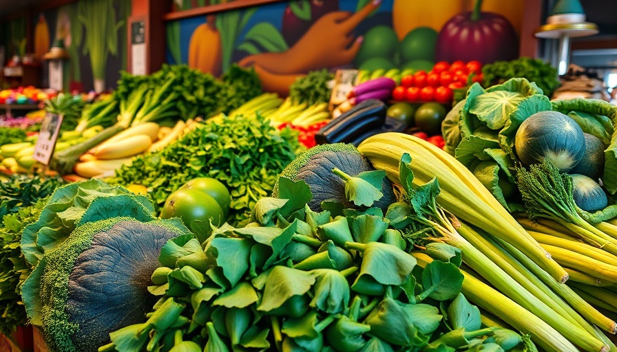 Vibrant fresh vegetables at Miami farmers market stall.