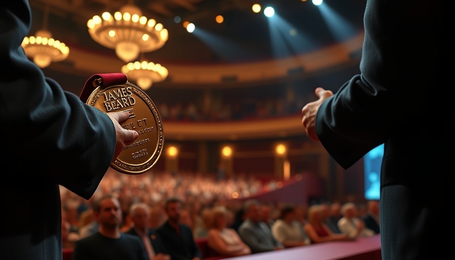 James Beard Award Finalists Miami ceremony with medal presentation.