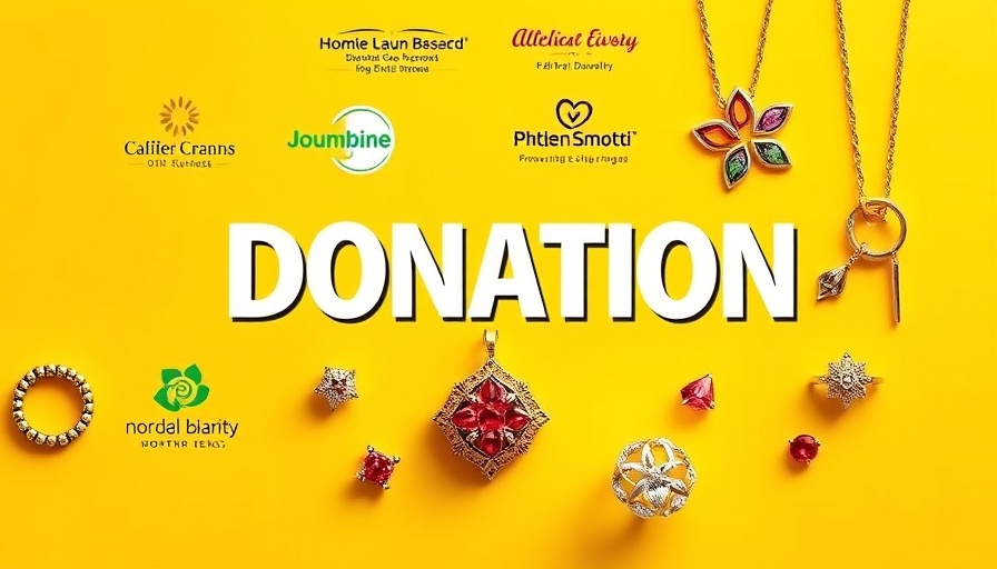 Bring Your Bling jewelry donation promotes charity event.
