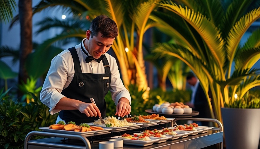 Top Miami caterers serving gourmet dishes at an elegant event