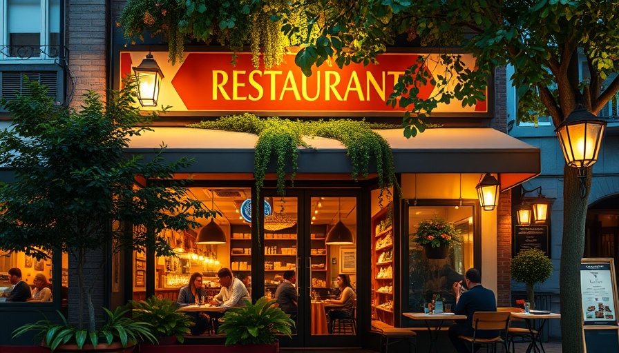 Charming Miami restaurant with lush greenery, warm lighting, and outdoor seating.