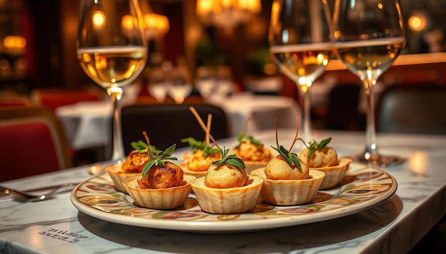 Best Happy Hour Deals in Atlanta: Gourmet appetizers with wine glass