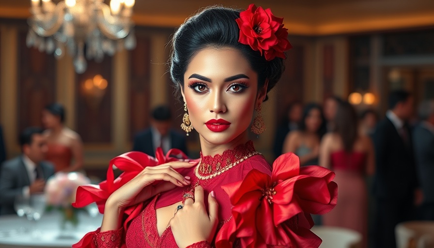 Met Gala 2025 best looks: striking red fashion ensemble with floral accents.