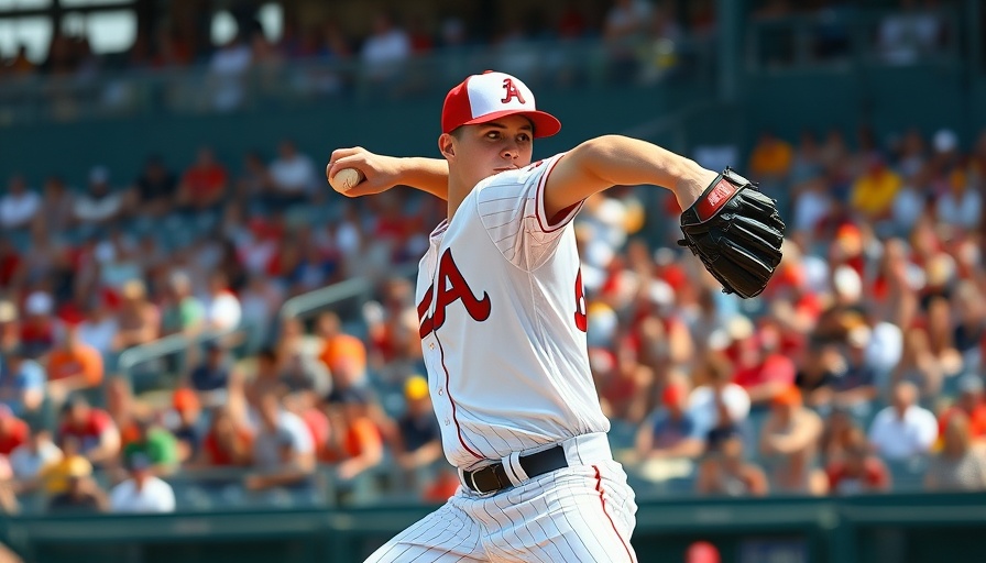 Braves pitcher mid-pitch in stadium showcasing starting pitching improvements