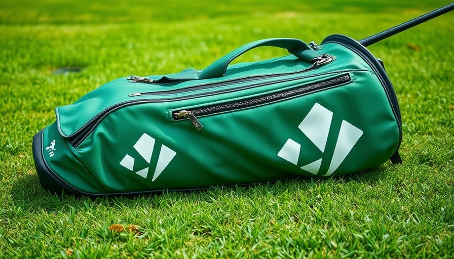 PGA Championship Preview: Detailed green golf bag on the course.