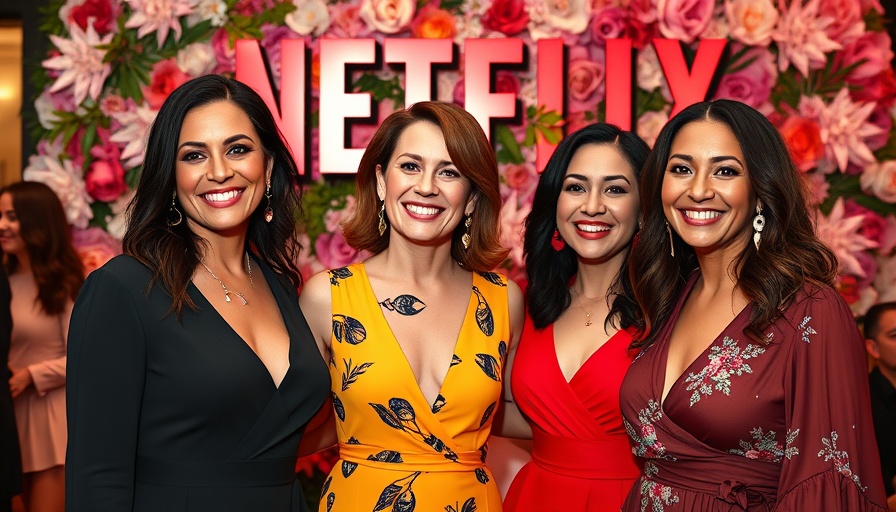 Stylish women smiling at Netflix She The People event in Atlanta.