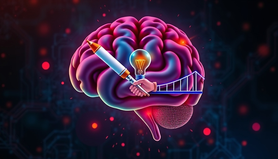 AI societal challenges depicted with brain and icons integration