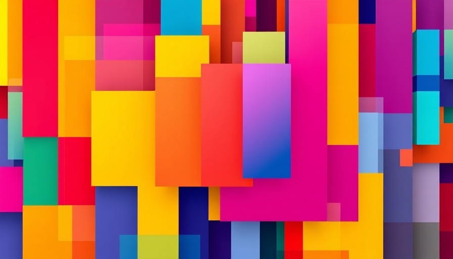 Vibrant abstract geometric design symbolizing AI job displacement.