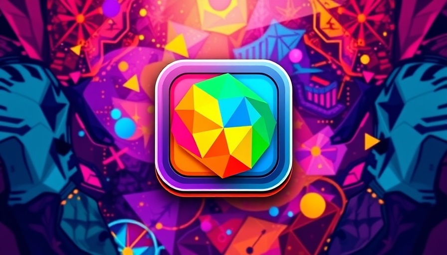 Colorful layered app icon, abstract design.