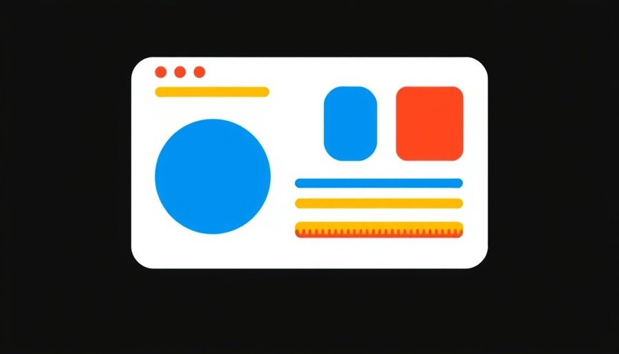 Colorful digital news icon with bold shapes for AI-generated scams.