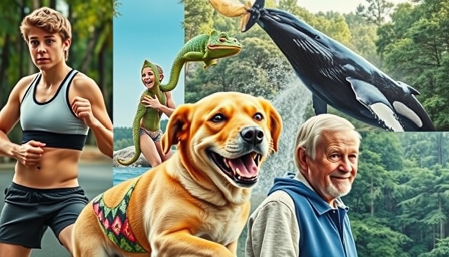 Collage showcasing AI advancements in creative media with diverse subjects.