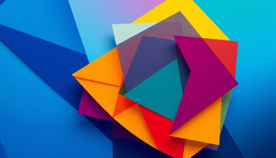 Colorful geometric design symbolizing AI in music creation.