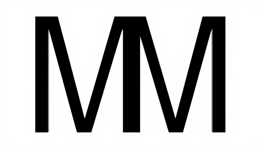 Stylized M logo on a plain white background.