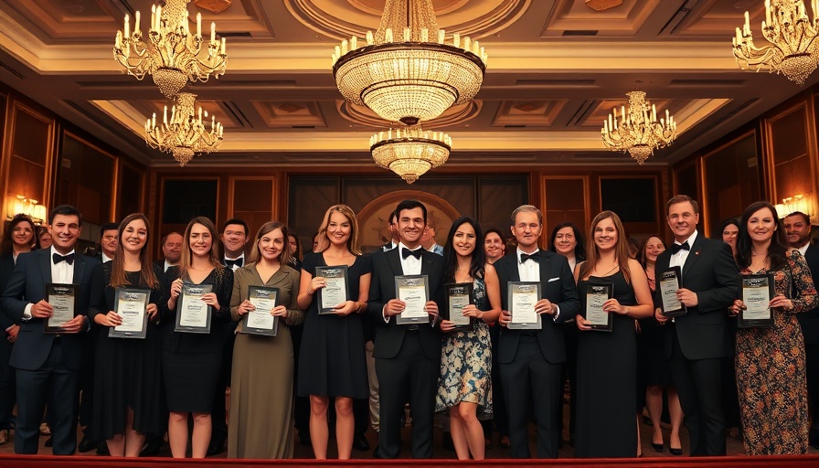Good Trouble Gala award recipients on stage at a formal event.