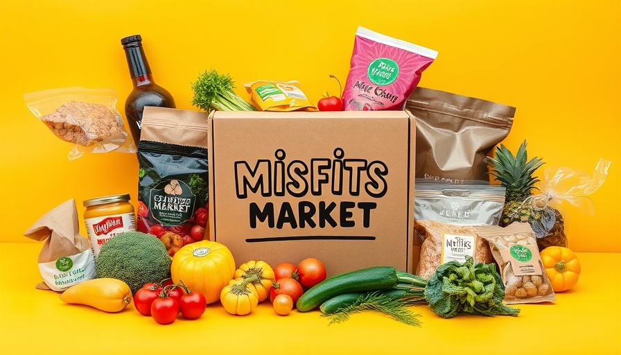 Diverse grocery items promoting food waste reduction on grocery platforms.