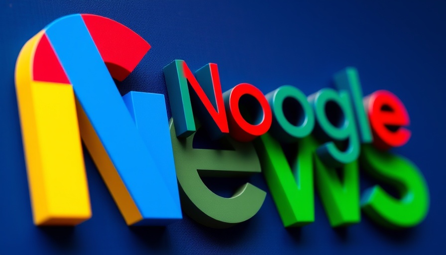 Google News logo with colorful layers, digital design.