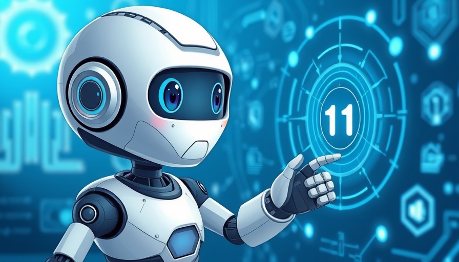 Multi-agent AI systems depicted with a robot interacting with digital screen, highlighting impact on society.