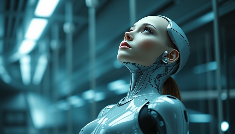 Futuristic female android showcasing AI cultural influence, sleek design.