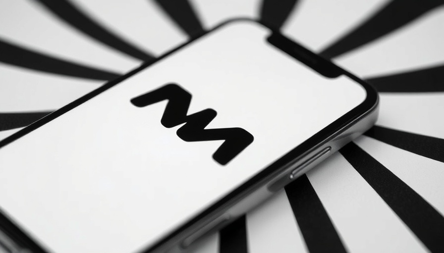 Minimalist smartphone with xAI logo displayed, close-up.